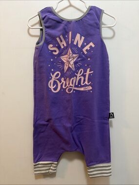 Rags Purple "Shine Bright" Sleeveless Romper 18-24 Months